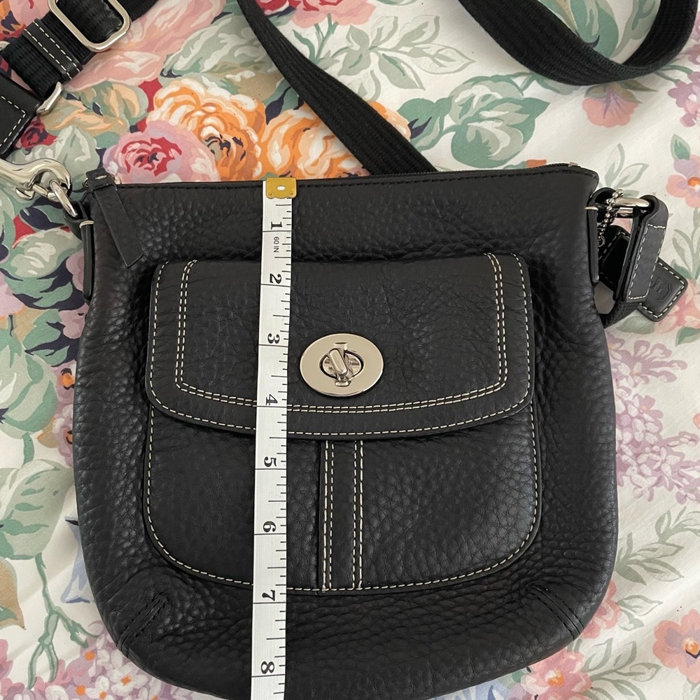 Coach Black Pebble Leather Crossbody Bag - Picture 3 of 6